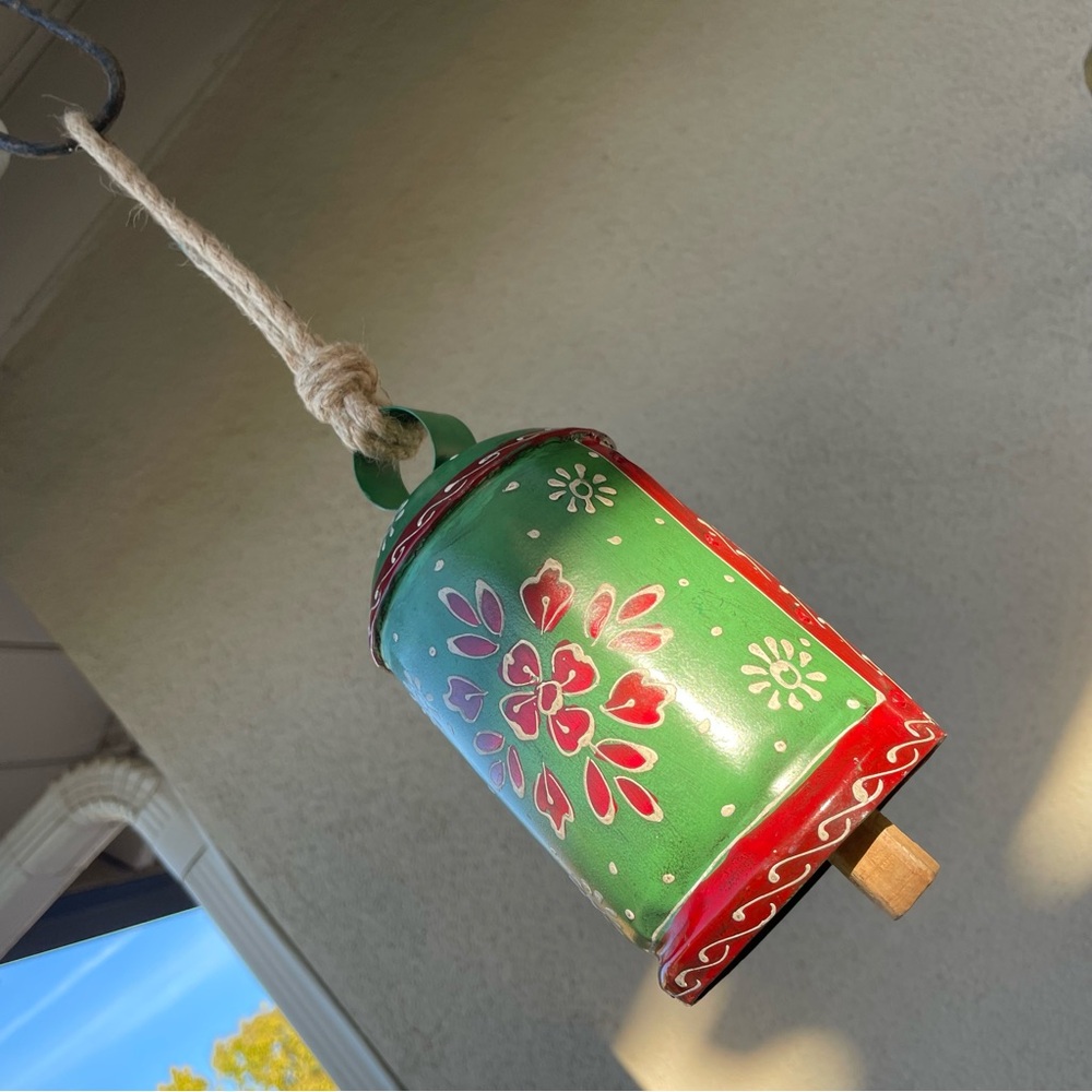 Hand Painted Hanging Metal Bell